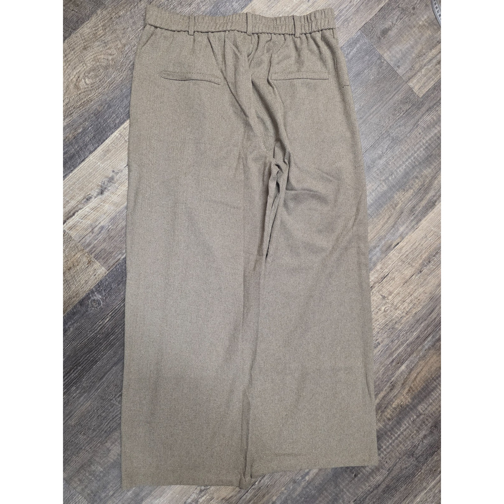 Kistore Womens Pants Size XL Beige Herringbone Wide Leg High Rise NWT - Picture 6 of 10
